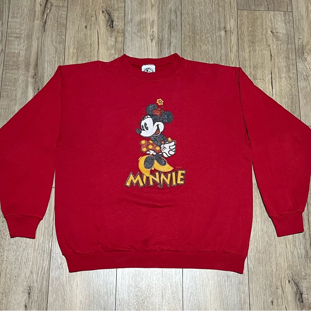 Vintage Disney Mickey & Co Minnie Red Sweater
